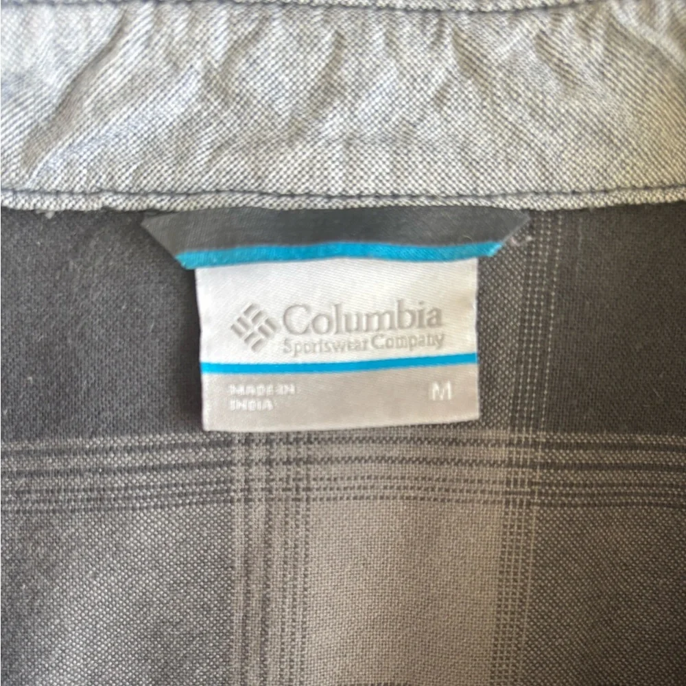 Gray Columbia Plaid L/S Button-Up Shirt Sz.M - Picture 5 of 5